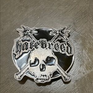 Silver Textured Belt Buckle